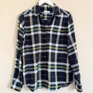 Equipment Femme 'Brett' Silk Plaid Shirt Blouse Women Small Pine Multi Classic